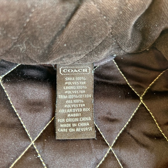 EUC  vintage Coach jacket in Blue and Brown
Size S with fur collar - Picture 3 of 3